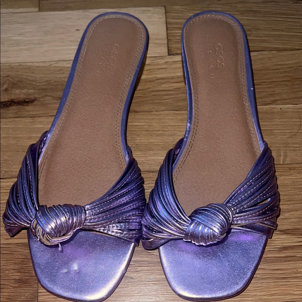 ASOS Metallic Purple Women's Slide Sandals